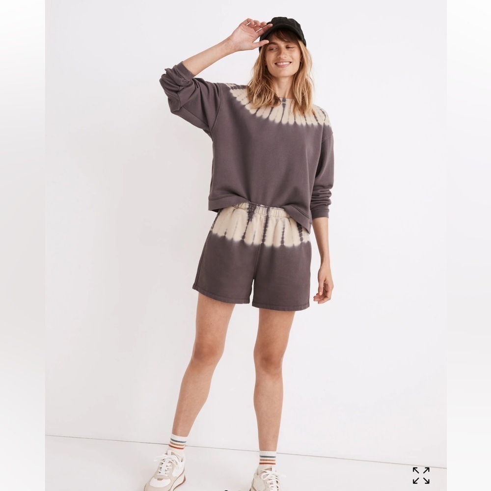 Madewell womens Tie-dye Sweatshorts size M color coastal granite (tan gray)
